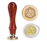 Timbri per sigilli a cera degli Illuminati Occhi di Provvidenza Sigillo a cera per sigillare tutti gli occhi Timbri per sigillare gli occhi cattivi timbri Wiccan Sealing Wax 0,98" testa in ottone per