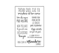Timbri trasparenti con parole per la creazione di biglietti, 16 x 11 cm, in silicone, con lettere dell'alfabeto italiano, timbri trasparenti, per album di ritagli, goffratura, decorazioni artigianali