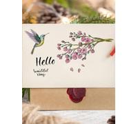 Timbri trasparenti con sfondo floreale, in gomma trasparente con uccellini, in silicone, con parole sentimentali, per realizzare biglietti, album fotografici fai da te, decorazioni, scrapbooking