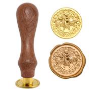 Timbro 3D Ape con manico in legno di palissandro, timbro con sigillo personalizzato, vintage, per inviti di matrimonio, biglietti di Natale e timbro a busta