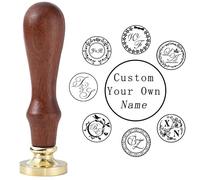 Timbro a cera personalizzato - Personalizzate il vostro timbro a cera per inviti a nozze in base ai modelli di timbro con una scelta di dimensioni della testa 0,86/0,98/1,18 pollici