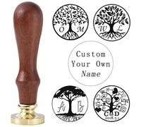 Timbro a ceralacca - Timbro a ceralacca personalizzato con l'albero della vita per inviti a nozze, confezioni di bottiglie di vino, confezioni regalo, decorazioni per biglietti di auguri