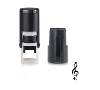 Timbro a forma di chiave di violino - Timbro per carte fedeltà, inchiostro nero autoinchiostrante, circa 11 mm
