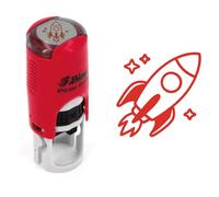Timbro a razzo | 11mm | Timbro inchiostrante spaziale volato cosmico | Rocket ink stamp