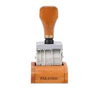 Timbro a Rullo Con Numero di Cifre,Sigillo di Data in Legno,Timbro a Ruota Rotante Carattere Vintage,Timbro Della Data Rotante per Fai da Te Scrapbooking a Inchiostro Decorazione (Colore log)