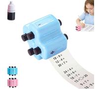 Timbro a Rullo Matematico 4 in 1, Strumento Riutilizzabile per Esercitarsi in Addizioni, Sottrazioni, Moltiplicazioni e Divisioni, Dispositivo per lo Sviluppo Cognitivo dei Bambini (#B)