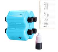 Timbro a rullo matematico per bambini, 4 in 1, strumento di apprendimento vuoto, timbro matematico, per addizione, moltiplicazione, sottrazione, aula