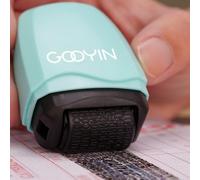 Timbro a rullo per protezione contro il furto di identità, con protezione dei dati riservati, previene la divulgazione di informazioni personali su bollette e posta (verde)