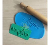 Timbro Auguri Buon Compleanno Embossing Formine Biscotti Cookie Cutter