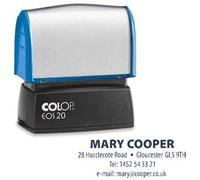 Timbro autoinchiostrante COLOP EOS 20 dim.14x38mm. Max 4 righi