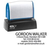 Timbro autoinchiostrante COLOP EOS 30 dim.18x51mm. Max 5 righi