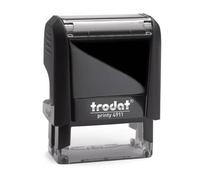 Timbro autoinchiostrante personalizzabile a 3 righe TRODAT PRINTY 4911 in plastica 38x14 mm nero - 43070