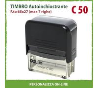 Timbro Autoinchiostrante Personalizzabile Online Pronto all'uso GRANDE SUPERFICIE 7 Righe Colop C 50 Ufficio Casa lavoro