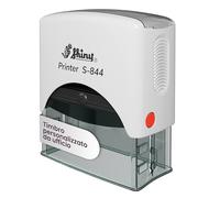 Timbro Autoinchiostrante Personalizzato - il timbro con nome, indirizzo o azienda può essere fornito con un testo a scelta - varie dimensioni - (22mm x 58mm, Bianco / 4 righe)