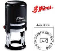 TIMBRO AUTOINCHIOSTRANTE ROTONDO SHINYR-532 AUTOMATICO 32mm PERSONALIZZATO