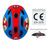 Stamp Bicycle, Bicicletta Helmet S Spidey Giovani Unisex, Blue/Red, 53-56 cm