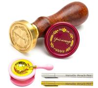 Timbro Ceralacca Personalizzato in Ottone e Legno (Progetto 7) | Testa in ottone da 30mm e manico in legno. Perfetto per partecipazioni matrimonio, inviti, loghi aziendali e regali vintage.