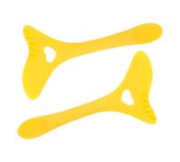 Timbro Ciglia Inferiori 2 Pezzi in Silicone Giallo per Cosmetica | Strumento Makeup Riutilizzabile e Portatile, Aiuto per Eye Makeup, Adatto a Novizie