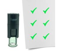 Timbro CombiCraft Segno di spunta rotondo da 10 mm - inchiostro verde