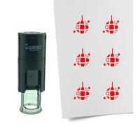 Timbro CombiCraft Sfera da discoteca rotonda da 10 mm - inchiostro rosso