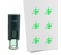 Timbro CombiCraft Sfera da discoteca rotonda da 10 mm - inchiostro verde