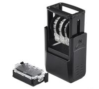 Timbro con data, stampa in gomma autoinchiostrante, per MINI Dater 4810, nero, specifiche di stampa 20 x 3 8 mm, tampone di ricambio per timbro modello 6/4910 (P4) (calendario inglese - nero)