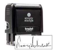 Timbro con firma personalizzata - Timbro autoinchiostrante con firma personalizzata | Scegli il colore dell'inchiostro | Ideale per firmare docum