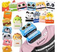 Timbro con nome per abbigliamento per bambini, impermeabile, timbri personalizzati permanenti, timbri personalizzati con nome, elementi essenziali quotidiani per bambini scolastici per etichette in