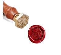 Timbro con sigillo di cera 3D con manico in legno vintage per buste, bottiglia di nozze, timbri in cera ceralacca con motivi a rilievo profondo involucro in cera d'api