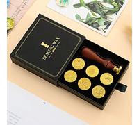 Timbro con Sigillo di Ceralacca Natalizio, Personalizzato con più Scelte Sigillo con Timbro di Cera Kit Sigillo con Timbro di Cera per Decorazioni con Lettere (Stile 2)