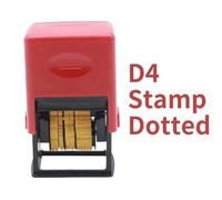 Timbro datario autoinchiostrante per date di produzione e scadenza, ideale per supermercati, uffici, scuole e banche(D4 Stamp Dotted)
