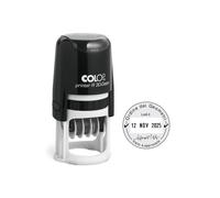 Timbro datario R30 - diametro 30 mm - 4 righe - autoinchiostrante - personalizzabile - Colop