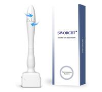 Timbro Derma stamp Roller Microneedling Pen Regolabile | 0-3 mm 140 perni Professionale capelli, barba, viso, corpo