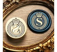 Timbro di ceralacca con lettera AZ da 25 mm, personalizzabile, in ottone, con 26 lettere dell'alfabeto inglese, per decorazioni fai da te, scrapbooking, buste e biglietti-S