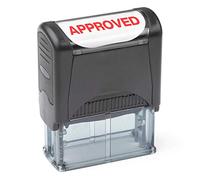 Timbro di gomma autoinchiostrante, ricaricabile inchiostro rosso preinstallato - (9/16 "x 1-1/2") (approvato)