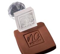 Timbro di sapone acrilico fatto a mano - Timbri personalizzati in ceramica con lettere, personalizzati con il tuo logo, strumenti in argilla polimerica, regali personalizzati