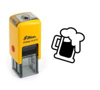 Timbro fedeltà con motivo birra, 11 mm [ timbro inchiostrante pinta festival boccale bar stamp carta fedeltà]