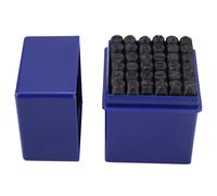 Timbro in acciaio con lettere dell'alfabeto e numeri da 6 mm, 36 pezzi/set