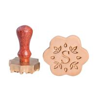 Timbro in argilla con testo e motivo personalizzati for ceramiche personalizzate, timbro in ceramica in ottone con manico in legno for vasai Timbri con firma(1.5 Inches)