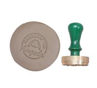 Timbro in argilla di ottone personalizzato con manico, timbro con lettera personalizzata for artisti della ceramica, del sapone, della cera e amanti dell'artigianato Timbri con firma(3 Inches)