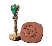 Timbro in ceramica personalizzato con logo Timbro in argilla personalizzato for ceramica Firma con il tuo design Strumento for marcatura ceramica in ottone cartello(2 inches)