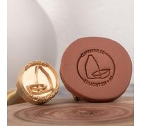 Timbro in ceramica personalizzato per argilla - Logo personalizzato, ottone - regalo per vasaio, firma argilla (0.5-3 in)