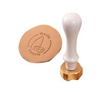 Timbro in ceramica personalizzato Timbro in ceramica personalizzato con testa in ottone Firma in argilla for vasai Biscotti e sapone Timbri con firma(2 inches)
