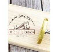 Timbro in ferro con logo personalizzato, per legno, pelle, carne, bistecca, pane, con manico, regali artigianali (3,81 cm)