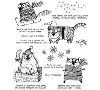 Timbro in gomma con animali, uccelli, cani, tigri, gatti, regali di Natale, fiocco di neve, per realizzare biglietti, per creare biglietti fai da te, album di ritagli, lavori di carta