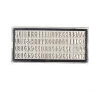 Timbro in gomma riutilizzabile per lettere digitali fai da te, tra cui dimensioni e simboli da 3 mm, 4 mm, 6 4 mm, personalizzabile per vari layout di testo (6,4 mm)