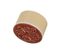 Timbro in legno a forma rotonda, con scritta "Grazie", 1 pezzo. Durability