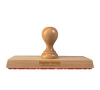Timbro in legno con grande piastra per timbri, 16 x 5 cm, per testo proprio, logo o motivo - timbro da ufficio, timbro azienda, timbro indirizzio