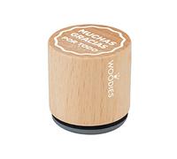 Timbro in legno e gomma Molte grazie per tutto diam. 33 x 30 mm.