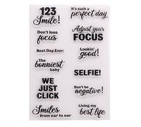 Timbro in silicone con lettera di parole, timbri trasparenti, timbri trasparenti, timbri fai da te, timbri per creazione di biglietti, artigianato, scrapbooking, album fotografici, biglietti di carta